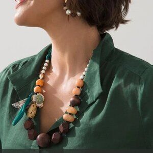 Chico's Jewelry Set- Adjustable Scarf Necklace and 2 Bracelets